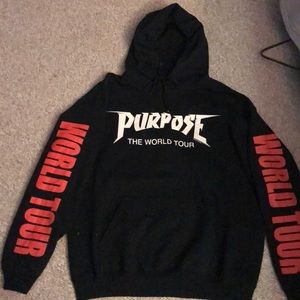 Purpose world tour black hoodie